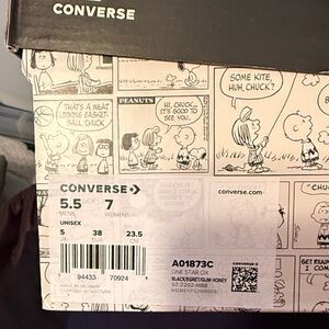 Converse Peanuts Graphic Shoe Box - Black and Cream